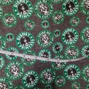 Princess Coffee Fashion Fabric for Crafts, Handbags, Scrubs etc.